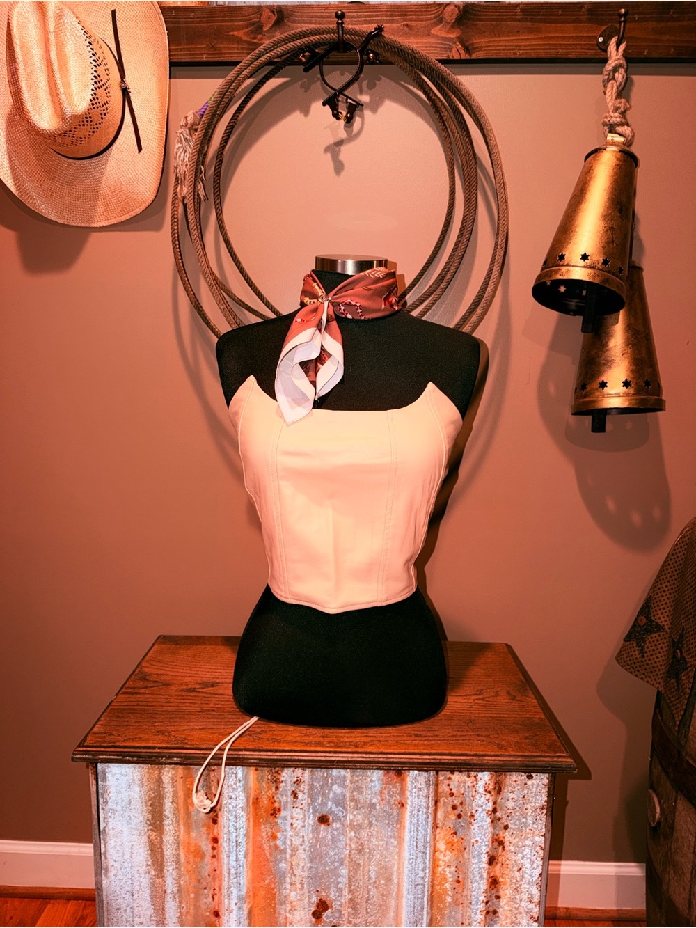 Women's Cream Bustier Top - Sleek Fit